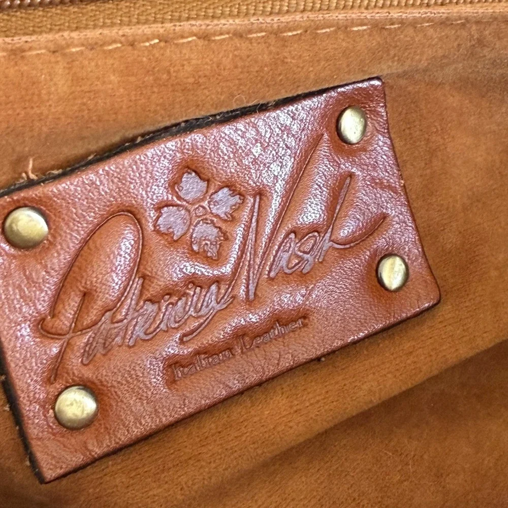 Kisslock Shoulder Bag Tooled Leather Paisley Purple Gold Satchel Boho Whimsygoth - Picture 4 of 9